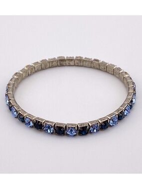 Blue Rhinestone Stretch Bracelet